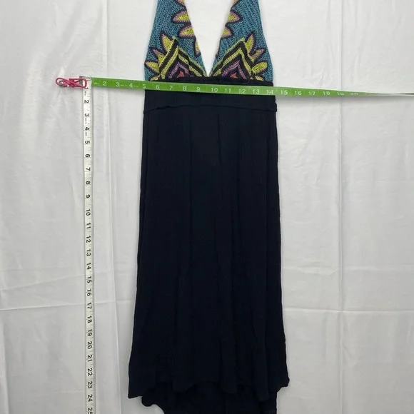 Crochet halter hippy 70s dress - Picture 2 of 4